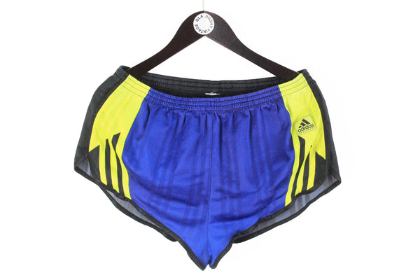 Vintage Adidas Shorts Medium / Large blue black Equipment 90s running sport style