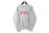 Vintage Manchester United Sweatshirt Large gray big logo football 90's jumper