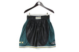 Vintage Nike Shorts Medium / Large black green 90s sport style polyester  basketball