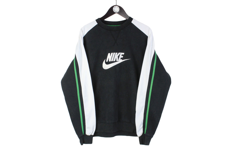 Vintage Nike Sweatshirt Large size men's big logo pullover sport classic long sleeve 90's street style authentic athletic crewneck unisex oversize