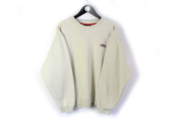 Vintage Umbro Sweatshirt Medium beige 90's retro style crewneck jumper