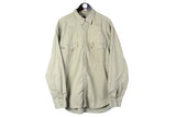 Vintage Levi's Shirt XLarge beige 90s retro USA classic oversize streetwear shirt