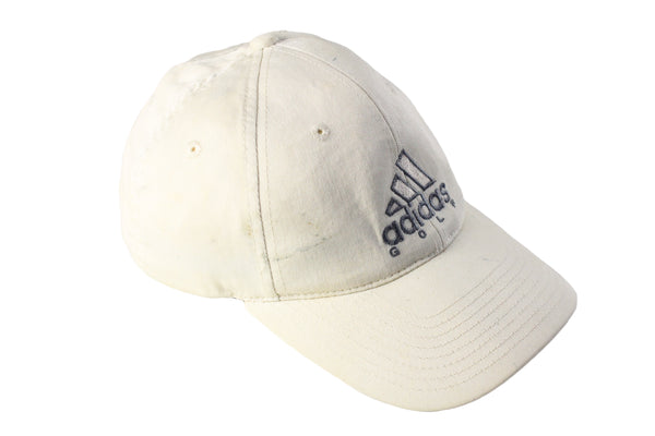 Vintage Adidas Golf Cap beige big logo 90s retro sport style hat