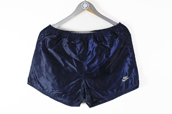 Vintage Nike Shorts Medium navy blue 90s classic sport shorts