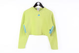 Vintage Adidas Cropped Sweatshirt Women's Medium green sport style 90's crewneck