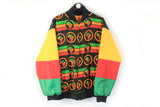 Vintage Rastafari Bob Marley 1990 Jacket Large Africa reggae music big logo bomber