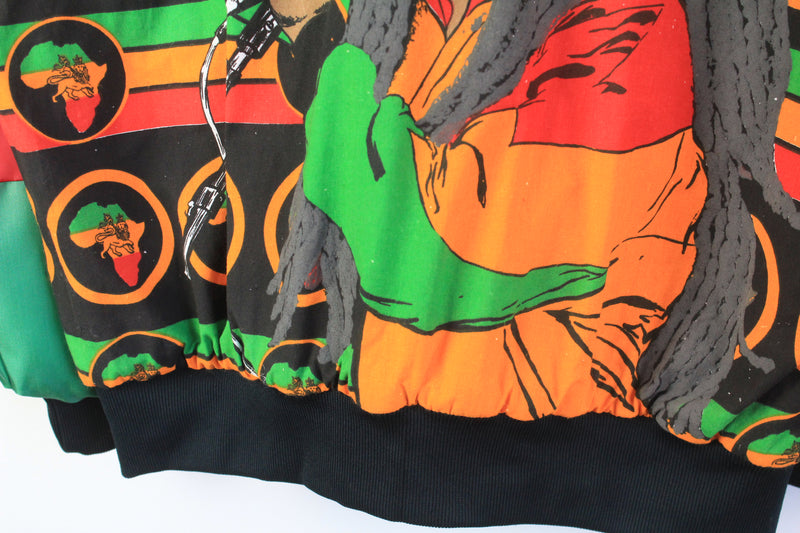 Vintage Rastafari Bob Marley 1990 Jacket Large