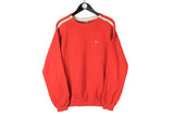 Vintage Nike Sweatshirt Medium / Large red small logo 90s crewneck sport style jumper