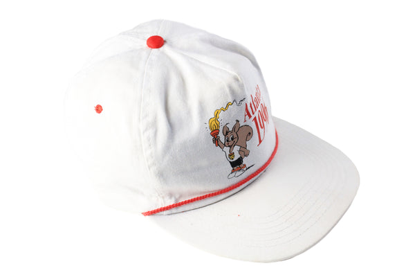 Vintage Atlanta 1996 Olympic Games Cap white mouse retro 90s USA sport style hat 
