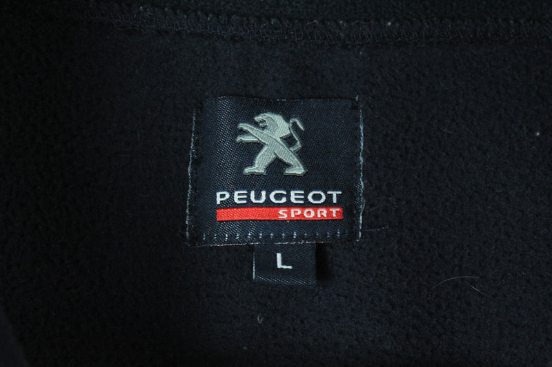 Vintage Peugeot Sport Fleece Full Zip Large