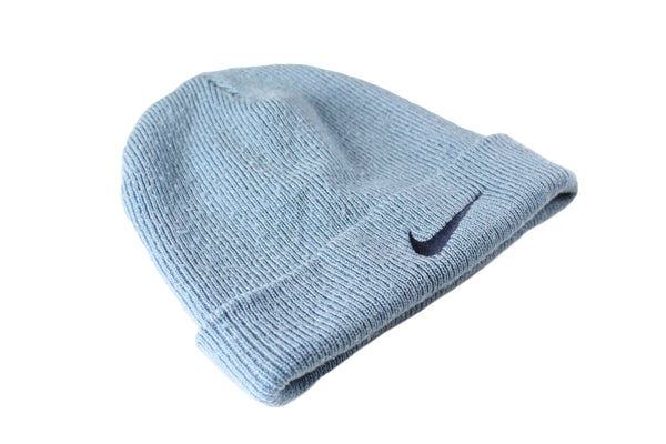 Vintage Nike Hat blue big logo swoosh 90s retro sport style