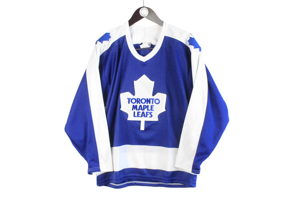Vintage Toronto Maple Leafs CCM Jersey T-Shirt Medium blue white big logo hockey NHL 90s retro sport USA oversize sweatshirt