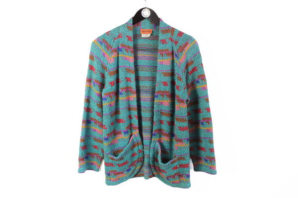 Vintage Missoni Cape Women's Large made in Italy multicolor 90's luxury sweater