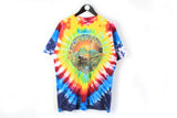 Vintage Woodstock M. Dubois 1989 Tie Dye Fruit of the loom T-Shirt XLarge Festival made in USA multicolor rasta tee 1980's