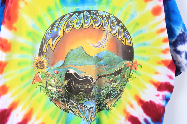 Vintage Woodstock M. Dubois 1989 Tie Dye T-Shirt XLarge