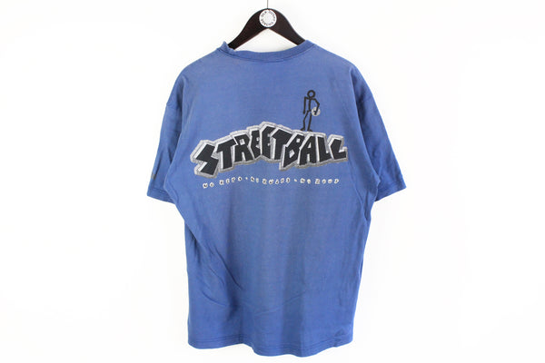 Vintage Adidas Streetball T-Shirt Large 90's basketball retro style collection big logo cotton tee