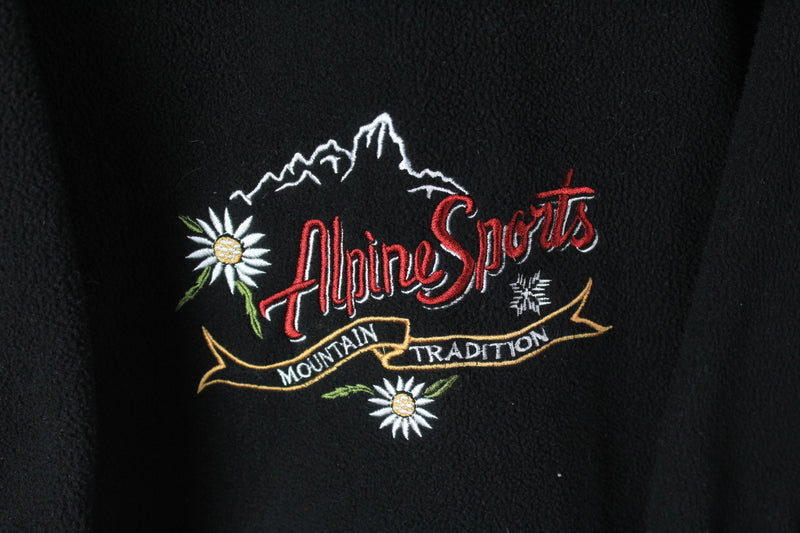 Vintage Alpine Sports Fleece Half Zip Medium