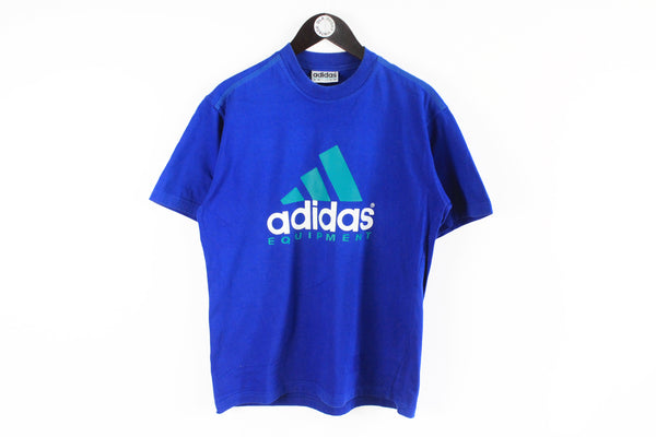Vintage Adidas Equipment T-Shirt Small / Medium blue 90's big logo cotton retro style tee