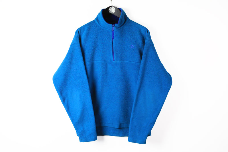 Vintage Jack Wolfskin Fleece Large 1/4 zip blue 90s sport style streetwear sweater
