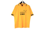 Vintage Puma T-Shirt Large size short sleeve big logo 90's jersey bright sport athletic authentic running