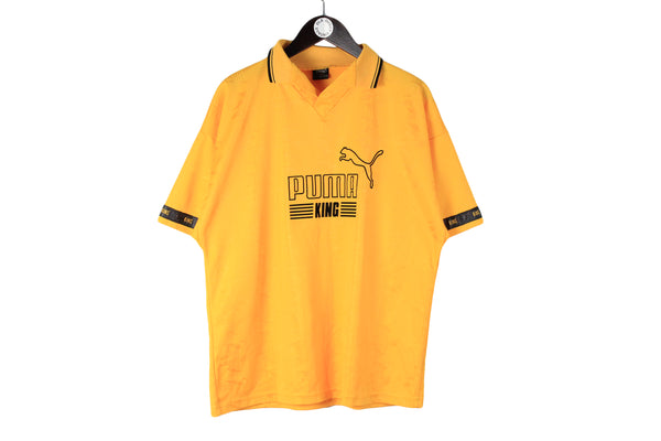 Vintage Puma T-Shirt Large size short sleeve big logo 90's jersey bright sport athletic authentic running