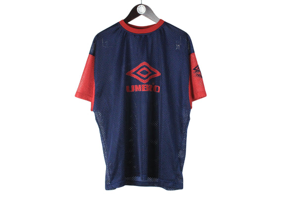 Vintage Umbro mesh T-Shirt XLarge size short sleeve big logo 90's jersey bright sport athletic authentic running