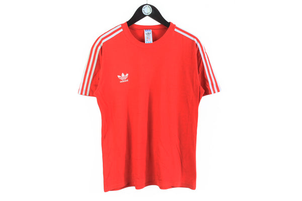 Vintage Adidas T-Shirt Medium red 80's classic cotton retro style tee