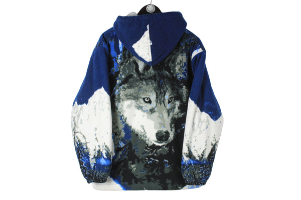 Vintage Wolf Fleece Full Zip Medium