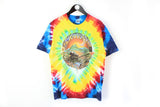 Vintage Woodstock M. Dubois 1989 Tie Dye Anvil T-Shirt XLarge Festival made in USA multicolor rasta tee 1980's crazy cotton tee