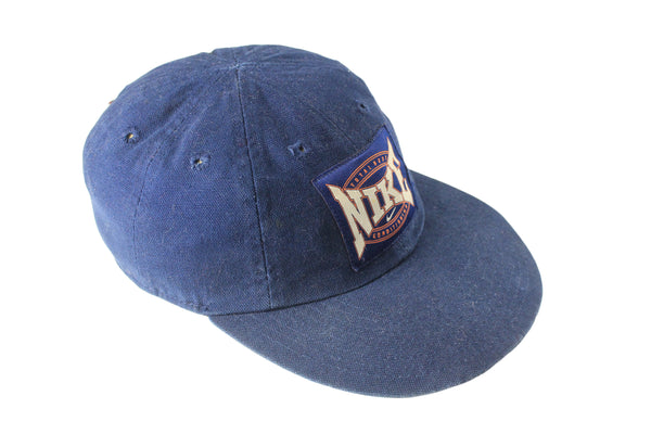 Vintage Nike Cap blue big logo 90s retro sport style hat