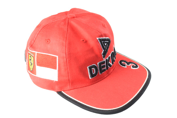 Vintage Ferrari Cap red DEKRA Michael Schumacher retro racing Formula 1 authentic F1 hat 90s