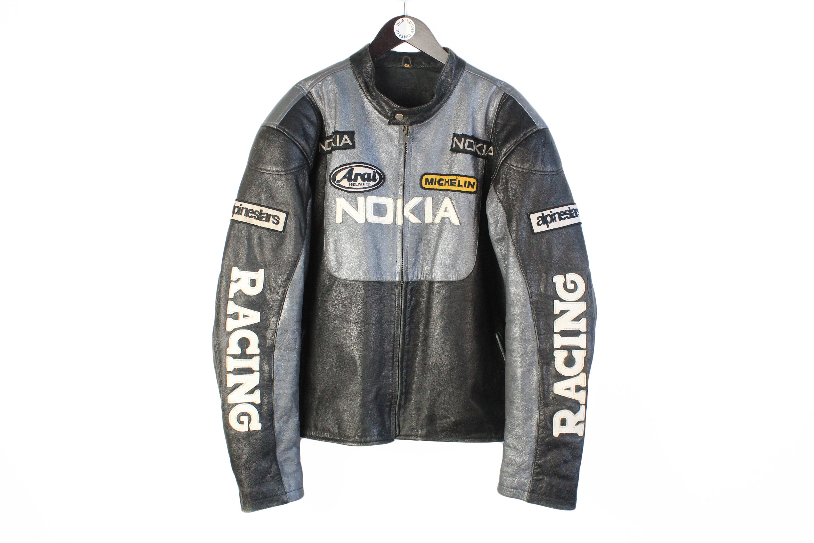 Vintage Nokia Racing Leather Jacket XXLarge / 4XLarge – dla dushy