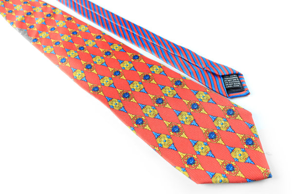 Vintage Gianni Versace Tie luxury retro classic 90s accessories authentic abstract pattern