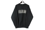 Vintage University of Colorado Sweatshirt XLarge USA black 90s made in Italy big logo college sport crewneck jumper