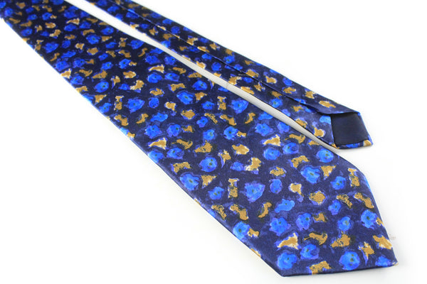 Vintage Tie blue  luxury retro classic 90s accessories authentic abstract pattern Lanvin