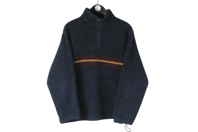 Vintage Gant Fleece 1/4 Zip Medium made in Portugal 90s sweater ski style jumper winter 