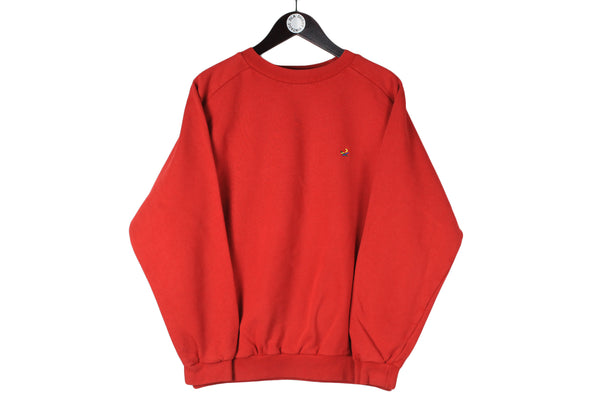 Vintage United Colors of Benetton Sweatshirt Large red oversize crewneck 90s sport jumper