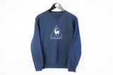 Vintage Le Coq Sportif Sweatshirt Small navy blue big logo 00's crewneck 