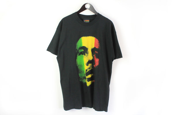 Vintage Bob Marley Redemption Song T-Shirt XLarge 1980s black tee reggae music tee Jamaica 