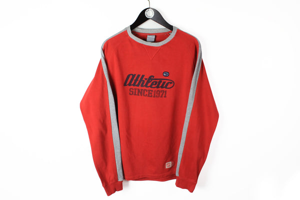 Vintage Nike Sweatshirt Large red 90s sport style big logo retro pullover