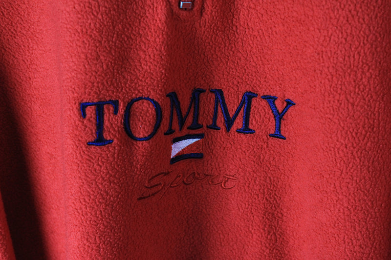 Vintage Tommy Bootleg Fleece 1/4 Zip Small