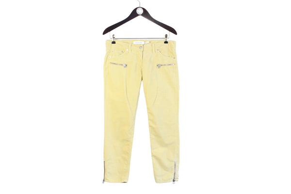 NWT Isabel Marant Etoile Pants Women's 40 yellow corduroy streetwear authentic trousers