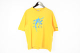 Vintage Adidas FIFA Fair Play 1993 T-Shirt Large yellow big logo 90's football sport style cotton tee