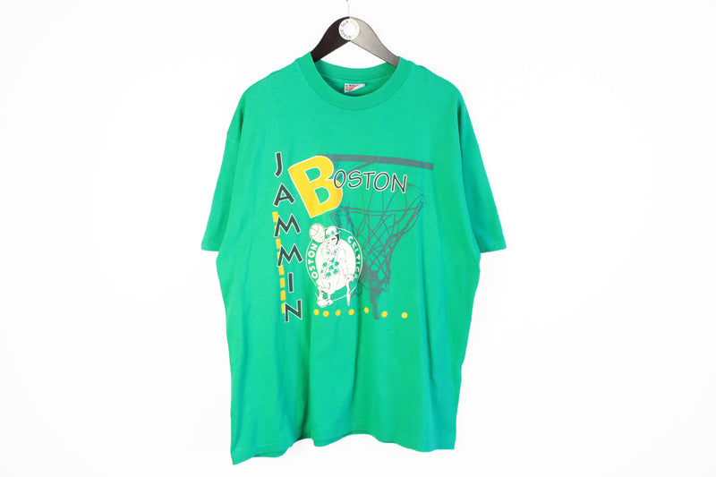 Vintage Boston Celtics T-Shirt XXLarge green oversize 90's cotton sport basketball tee