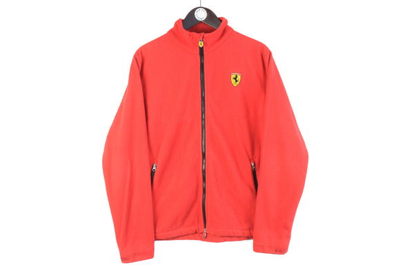 Ferrari Fleece Full Zip Medium red full zip retro authentic sport racing small logo Formula 1 F1 sweater jacket