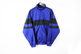 Vintage Adidas Track Jacket XLarge blue 90s sport style full zip windbreaker