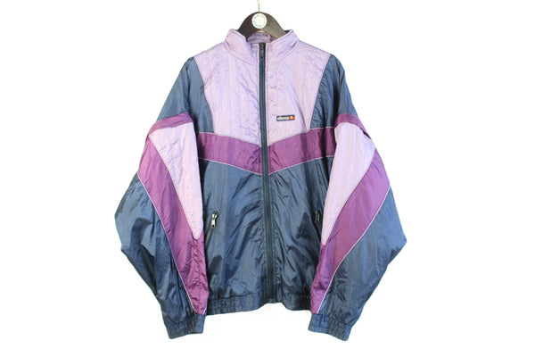 Vintage Ellesse Track Jacket XLarge purple 90s retro sport style windbreaker 