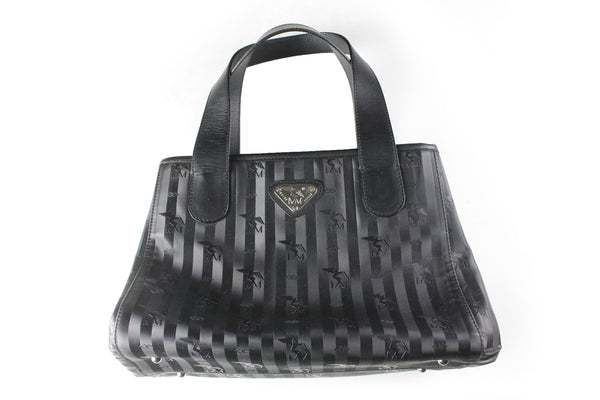 Vintage Maison Mollerus Bag made in Switzerland 90s authentic black monogram handbag