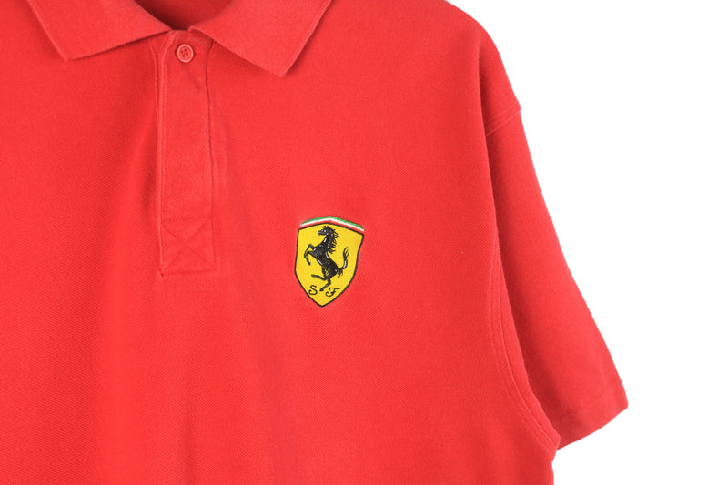 Vintage Ferrari Polo T-Shirt Large
