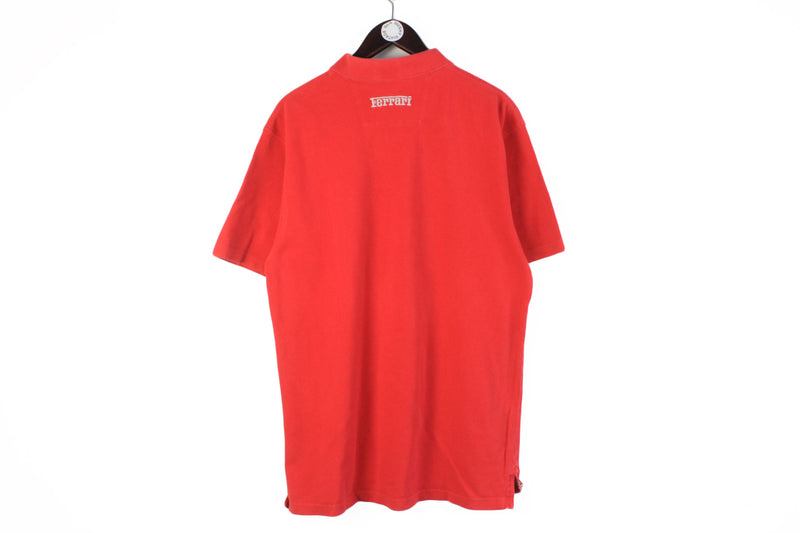 Vintage Ferrari Polo T-Shirt Large